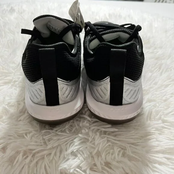 NEW ADIDAS SOFTBALL CLEATS WOMENS 7.5 PURE HUSTLE BLACK SILVER SPARKLE EG5634 - Picture 7 of 9